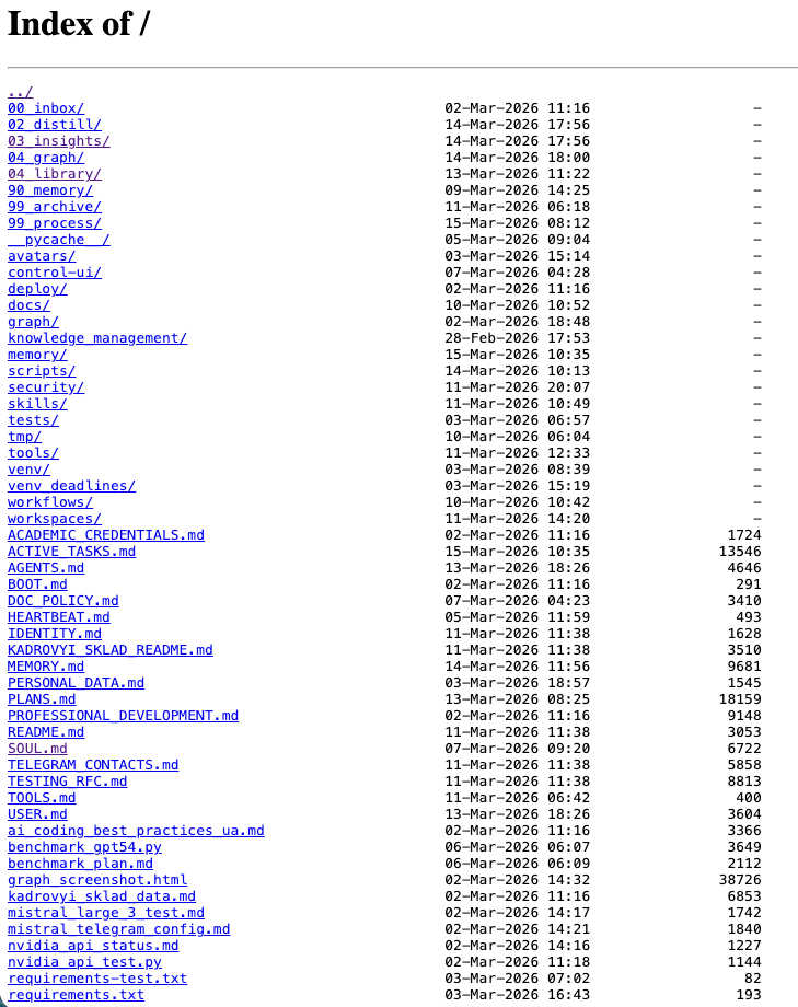 Реальна структура workspace Ayona: нумеровані папки та операційні файли